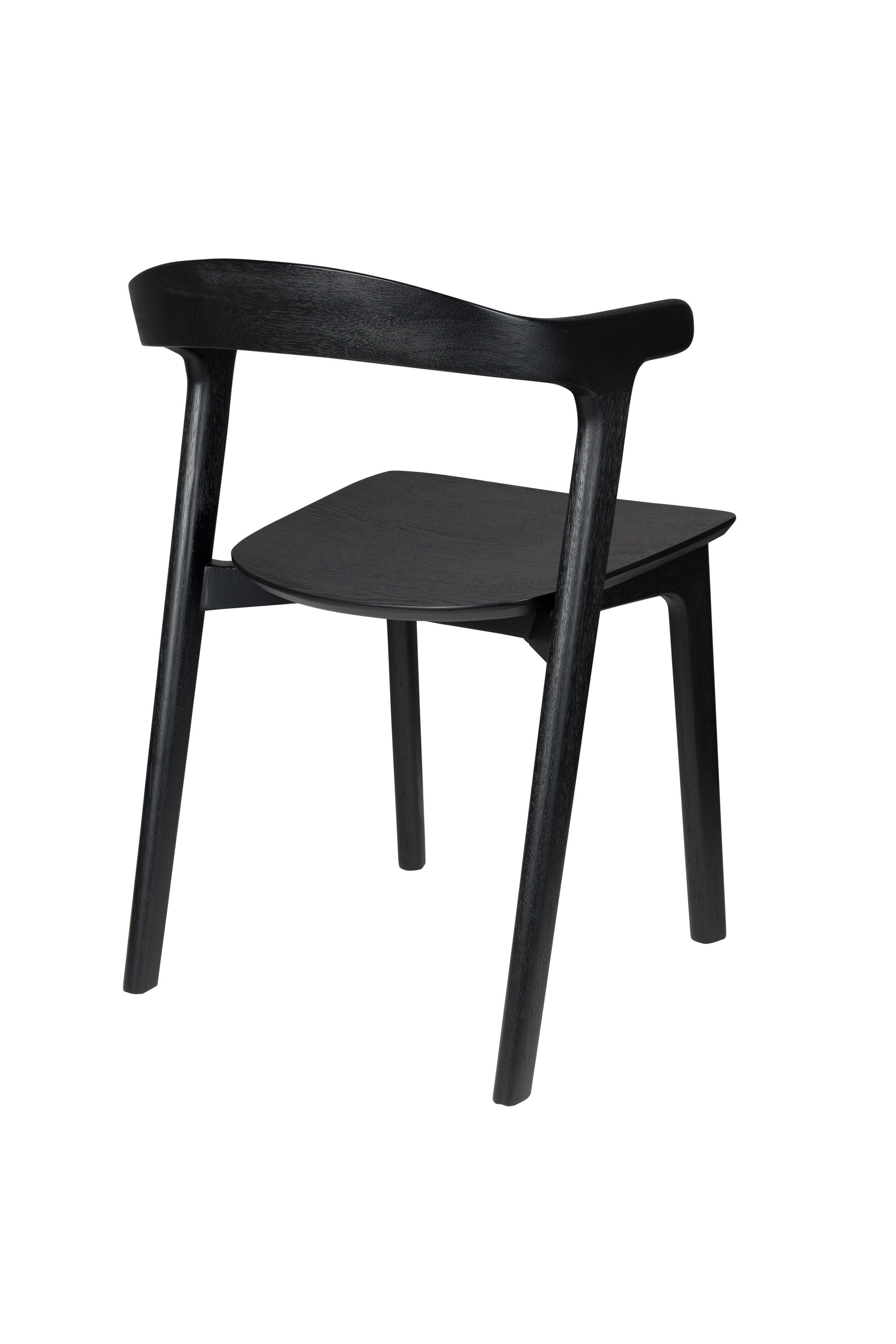 Zuiver Set of 2 Northwood Black Wood Curved Dining Chair